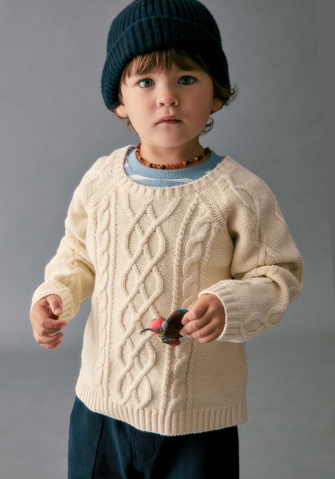Cable Knit Sweater - Cream