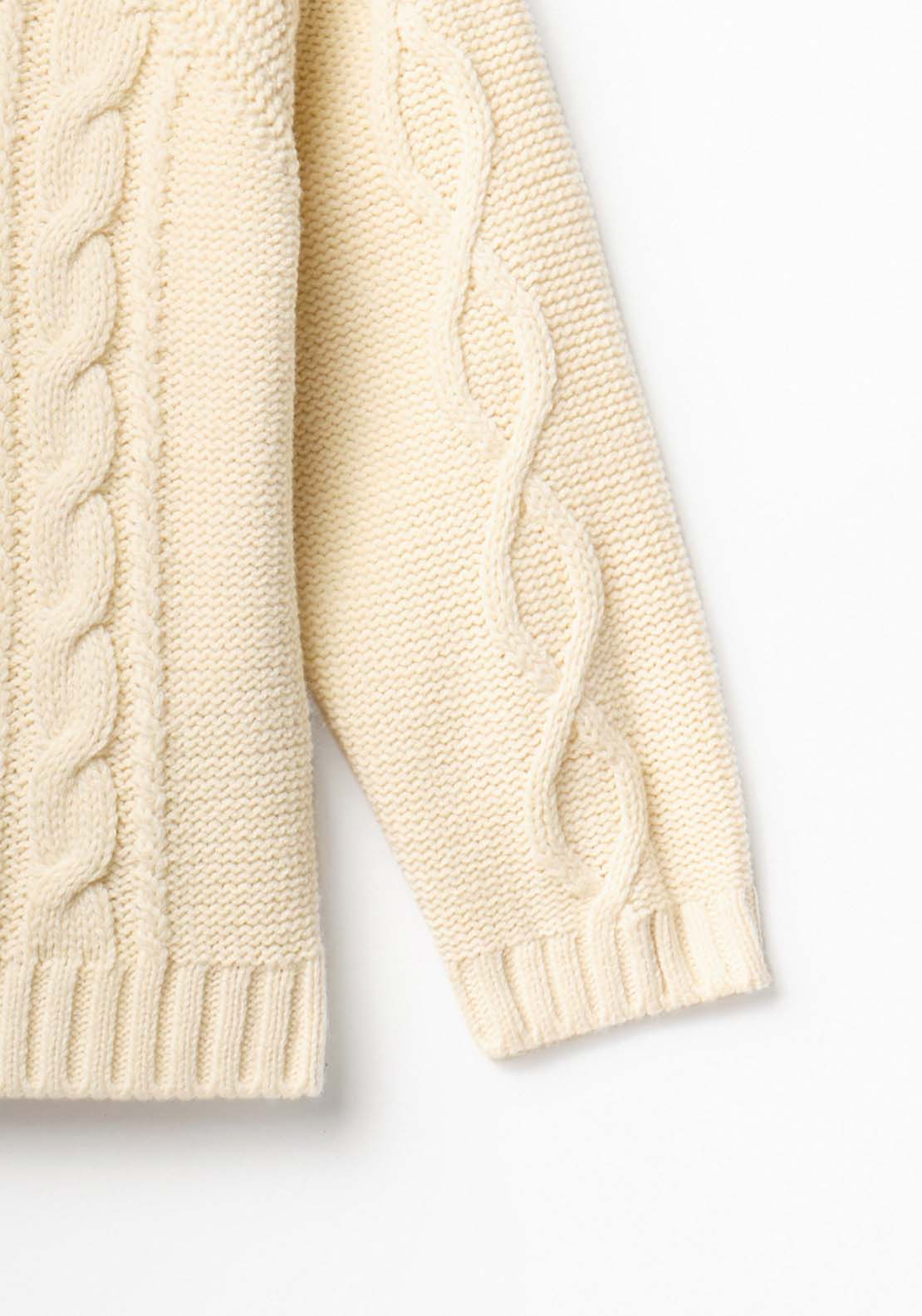 Cable Knit Sweater - Cream