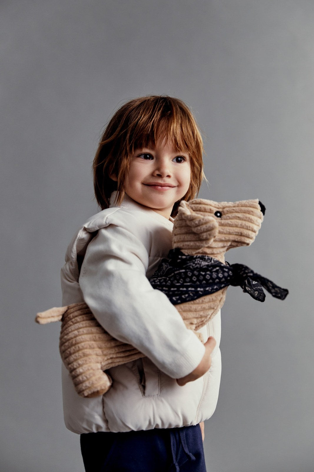 Sfera Plain gilet - Ecru 3 Shaws Department Stores