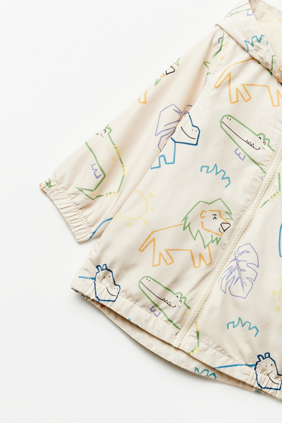 Sfera Printed anorak with hood - White 5 Shaws Department Stores