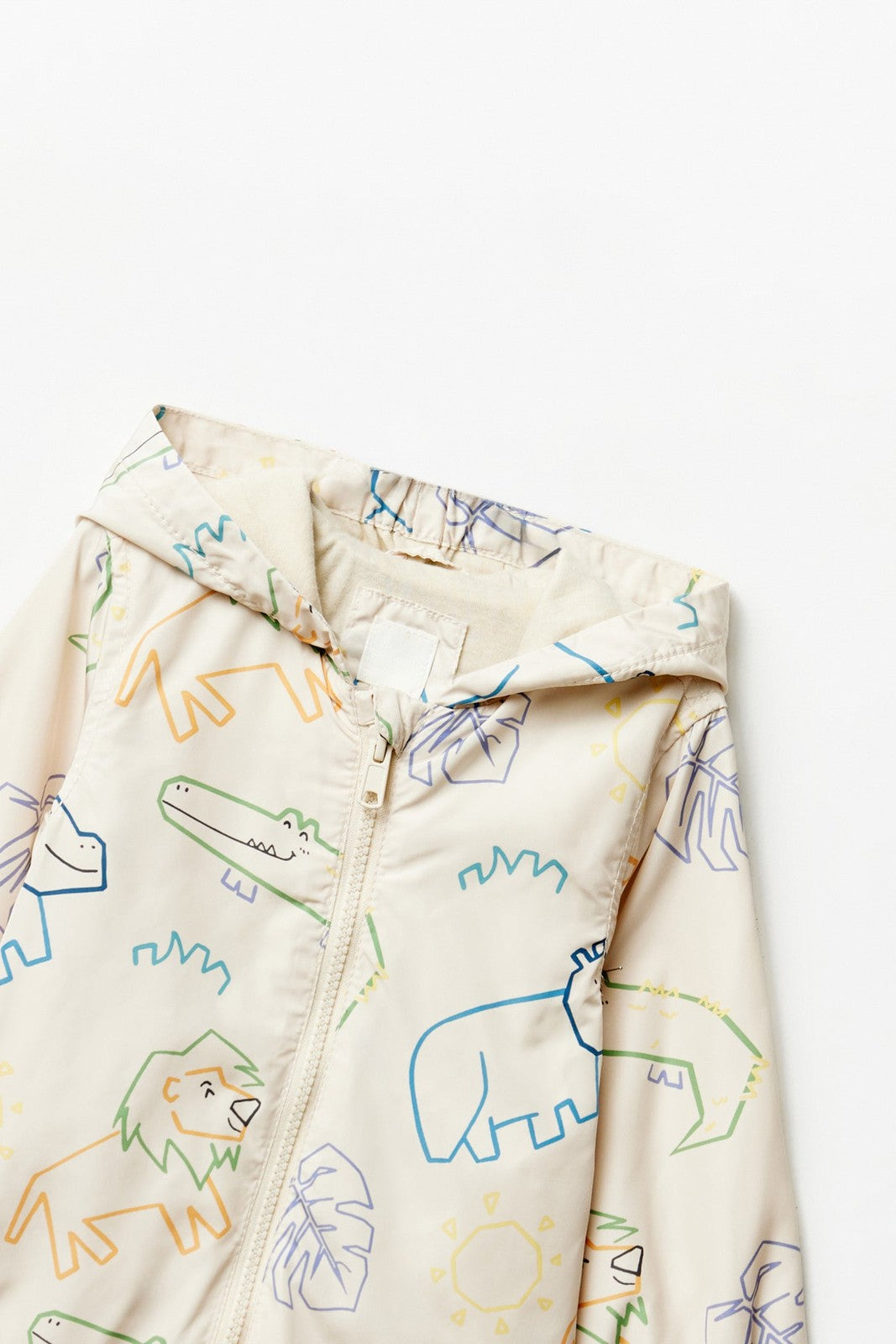 Sfera Printed anorak with hood - White 6 Shaws Department Stores