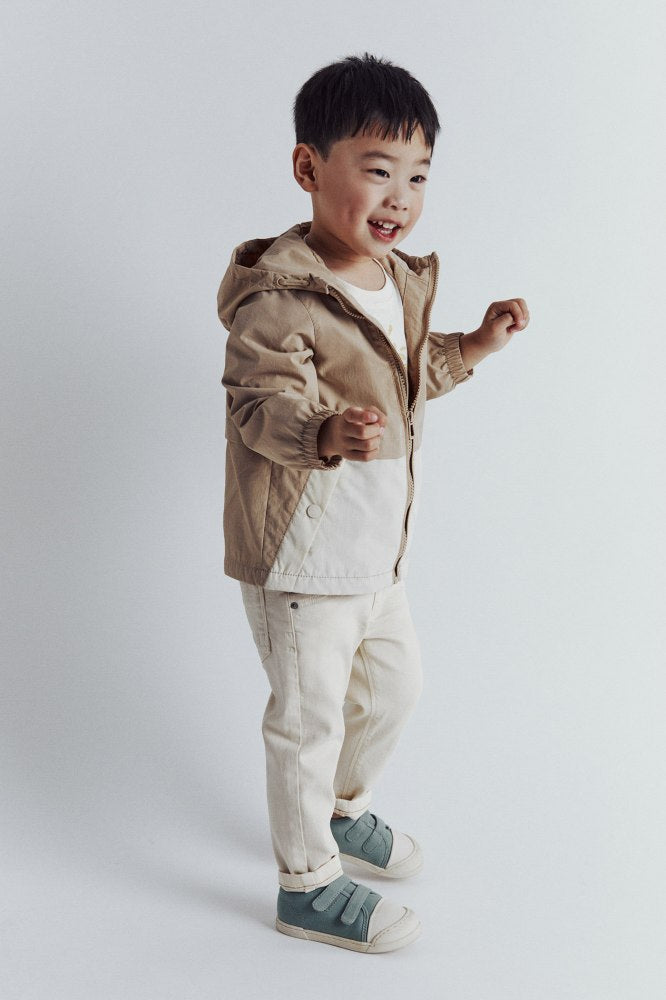 Sfera Two-colour hooded windcheater - Beige 1 Shaws Department Stores