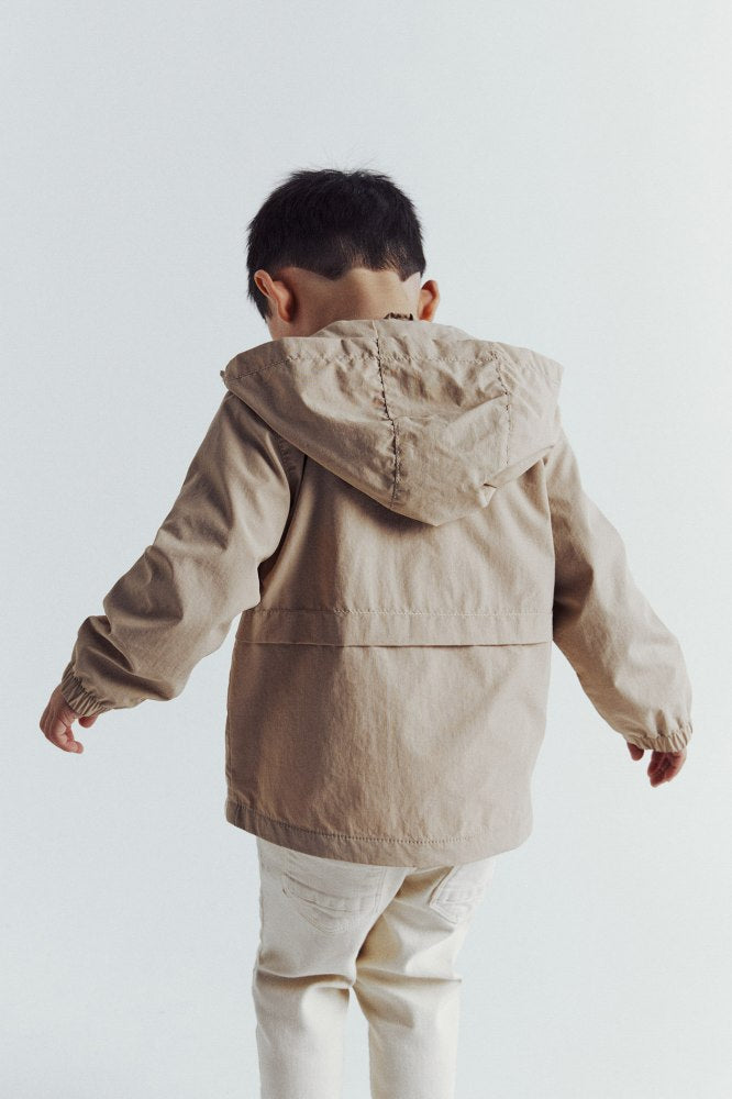 Sfera Two-colour hooded windcheater - Beige 3 Shaws Department Stores