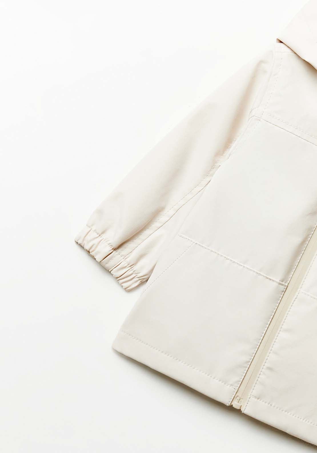 Sfera Pocket plain windcheater - Ecru 4 Shaws Department Stores