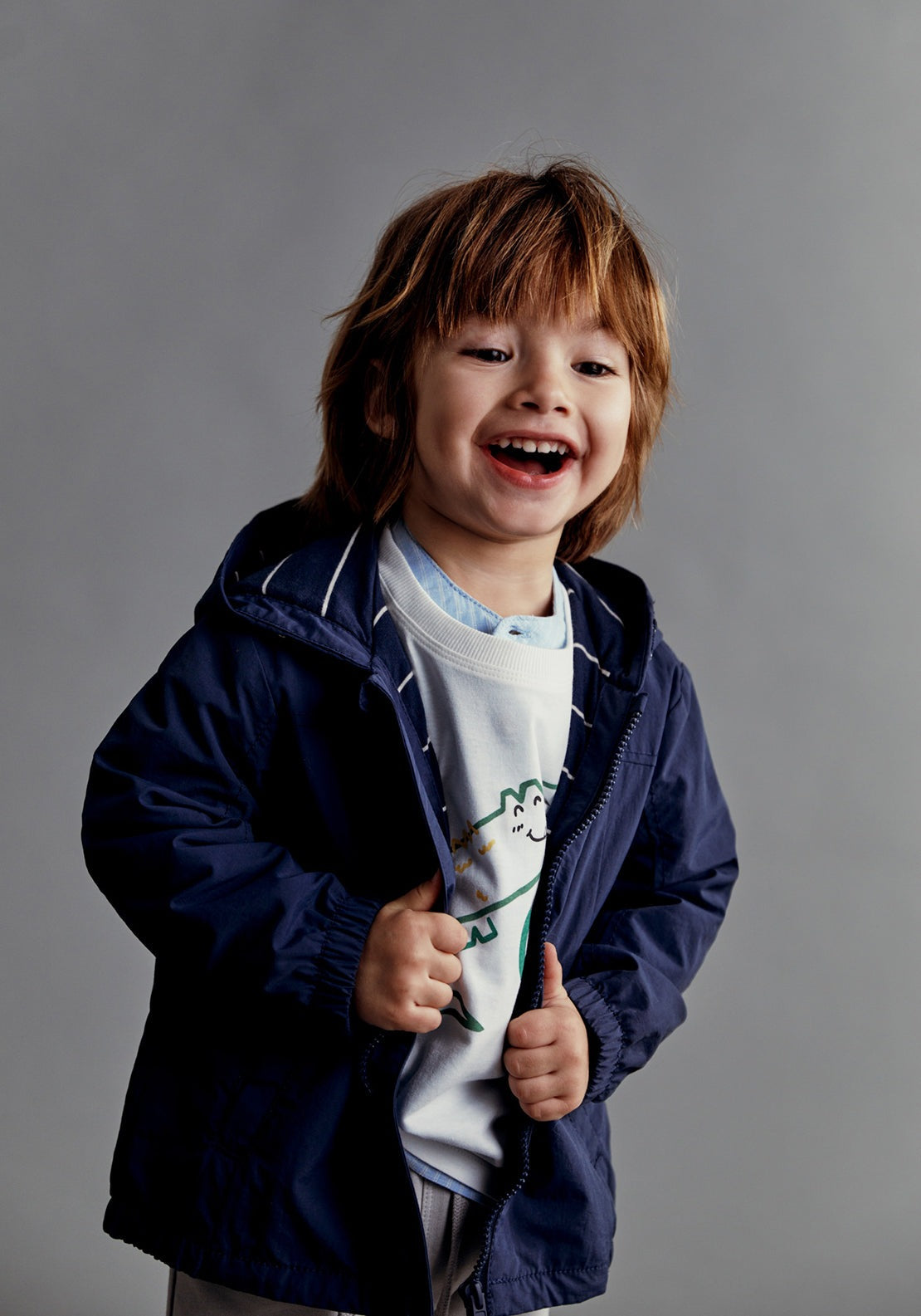 Sfera Seams plain windcheater - Navy / Blue 2 Shaws Department Stores