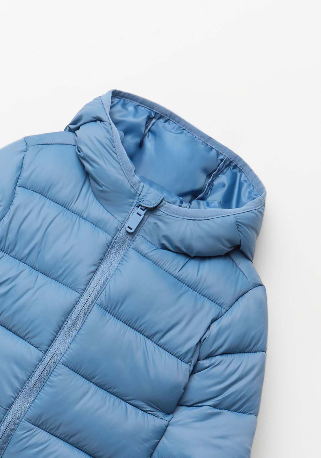 Lightweight Quilted Coat - Blue