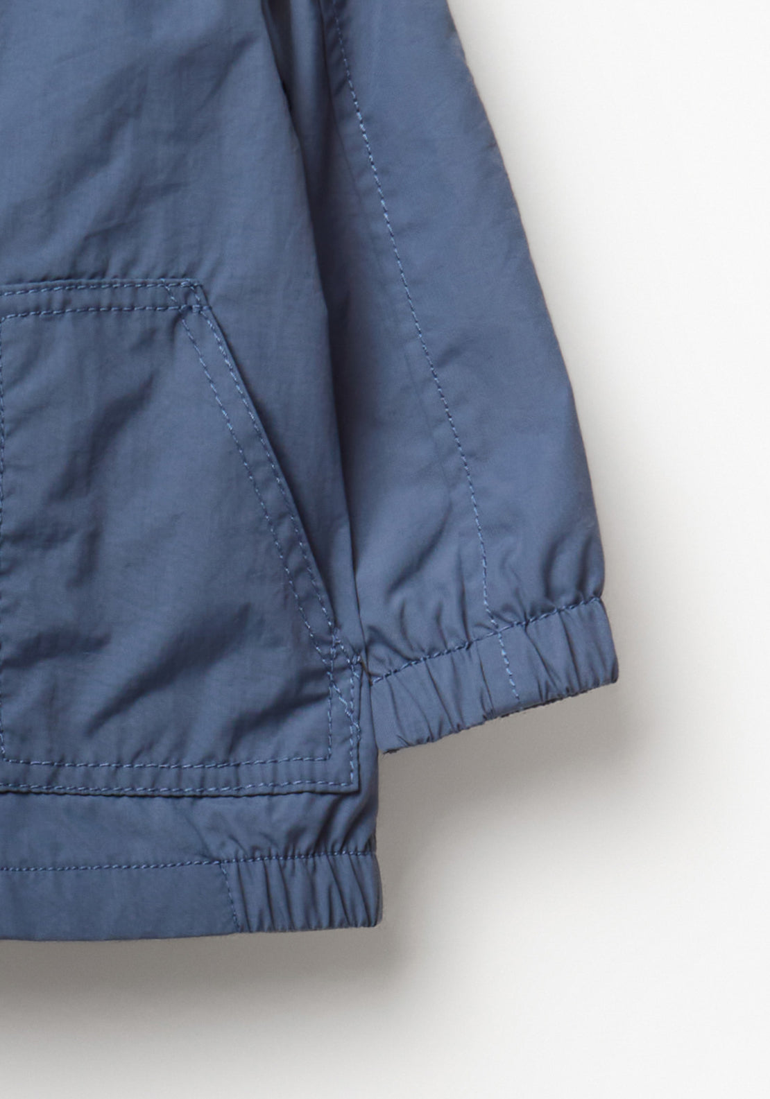 Plain Windbreaker Jacket - Blue