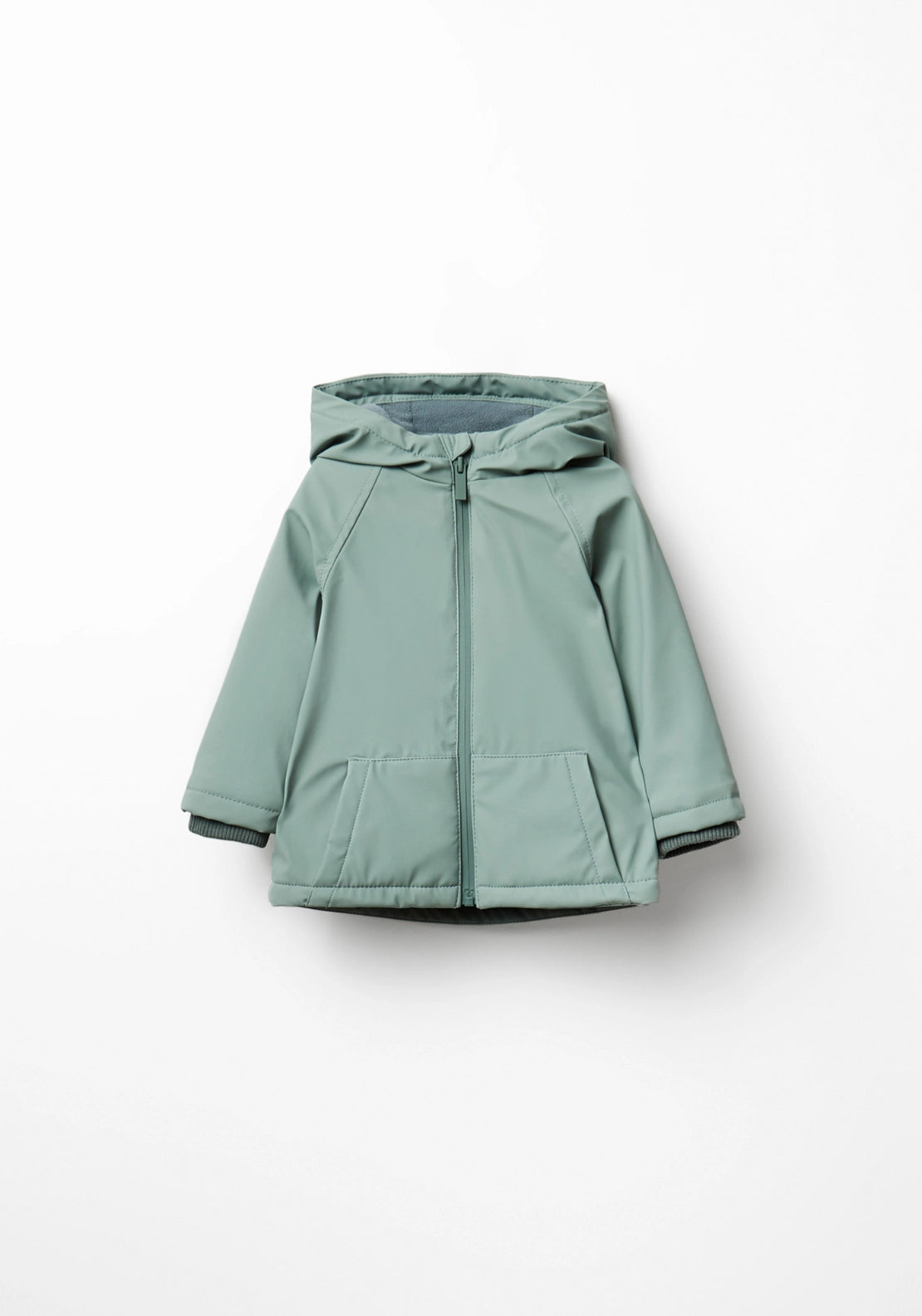 Lined Rubberised Coat - Green