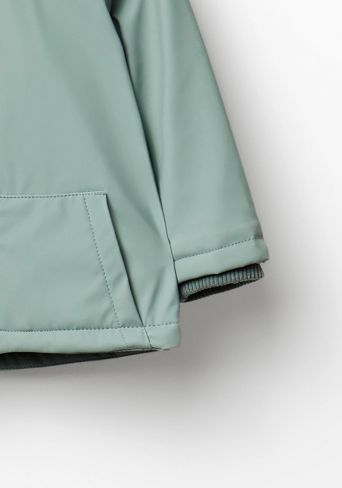 Lined Rubberised Coat - Green