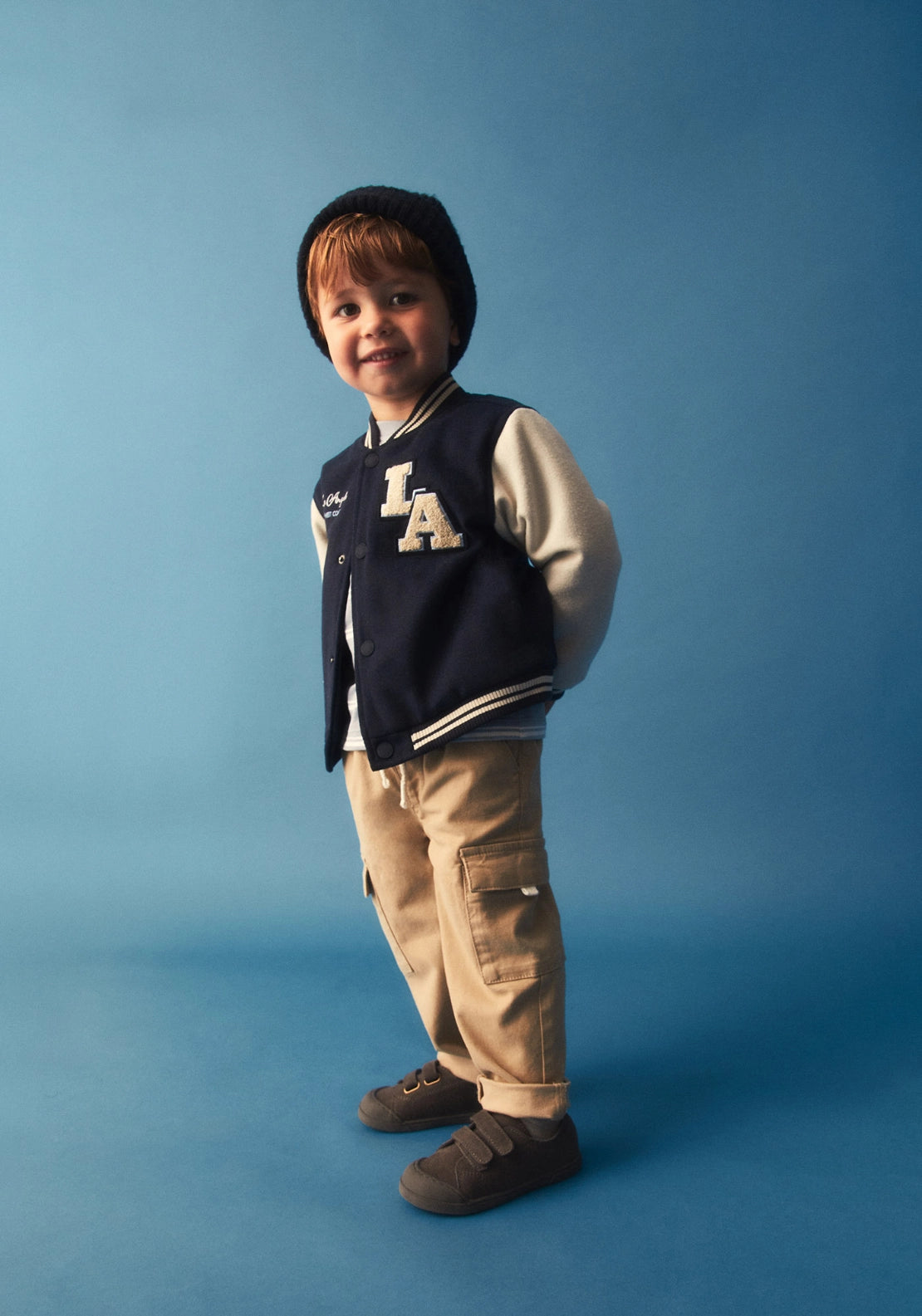 Two Tone Baseball Jacket - Blue
