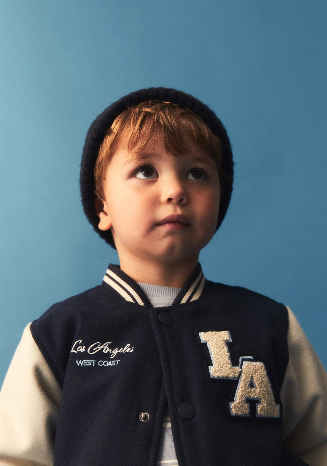 Two Tone Baseball Jacket - Blue