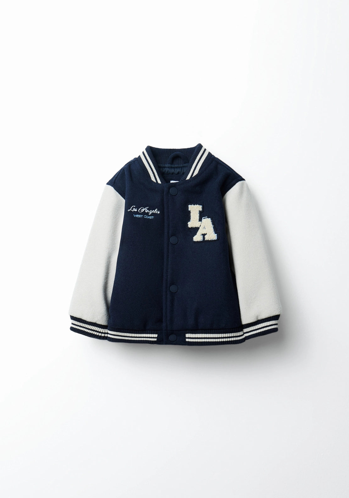 Two Tone Baseball Jacket - Blue