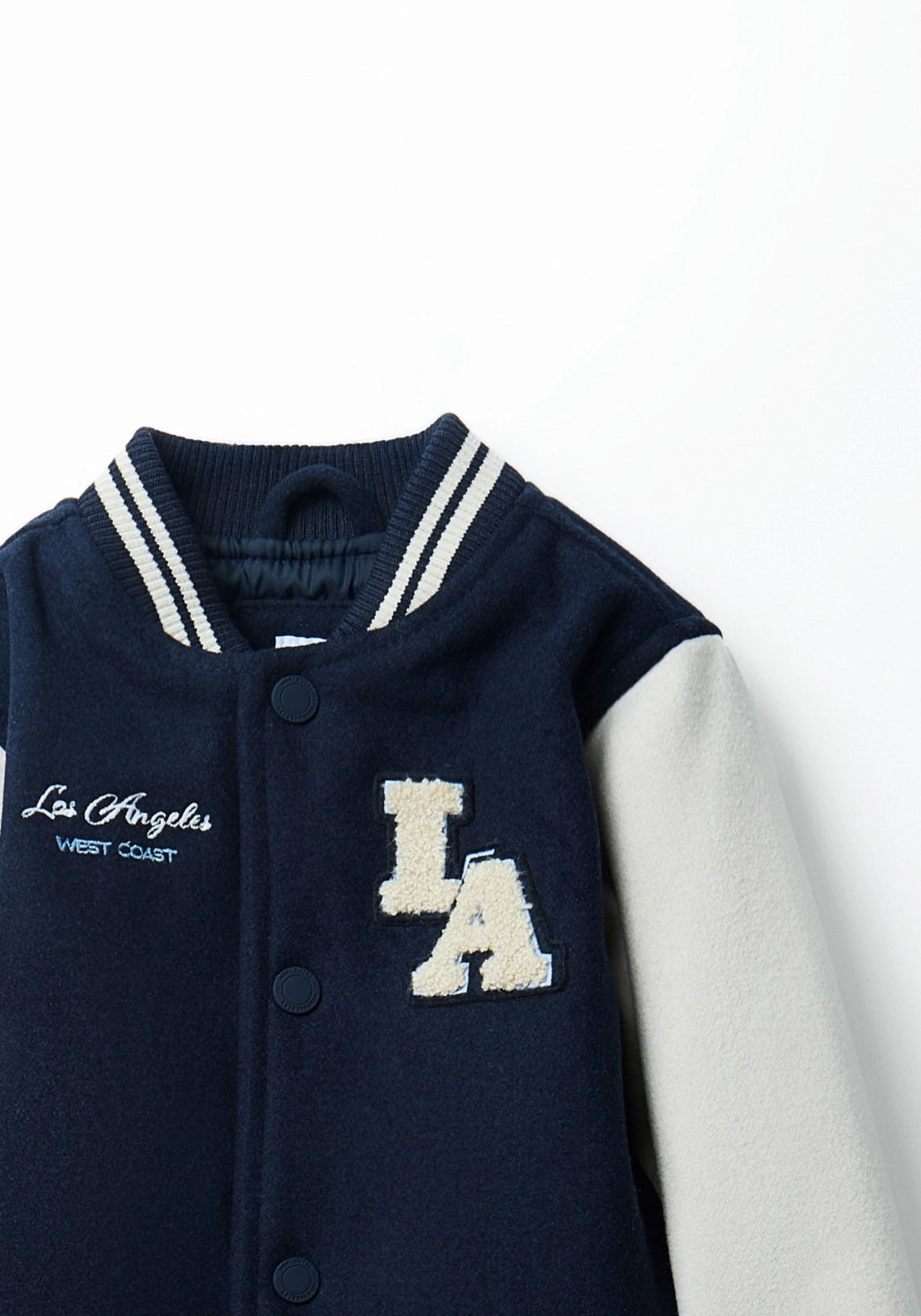 Two Tone Baseball Jacket - Blue