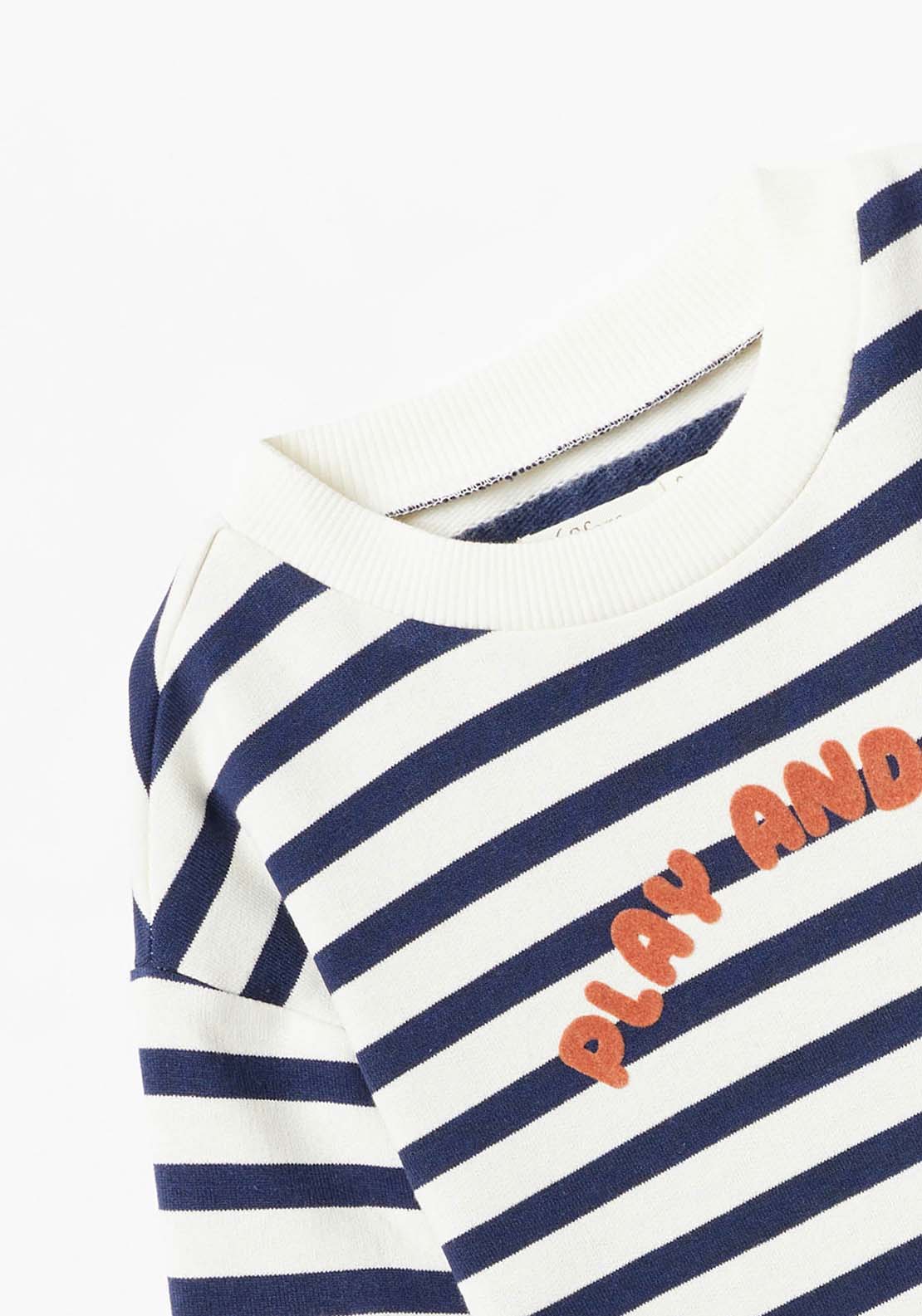 Sfera Baby Boy Stiped Sweatshirt - Navy 4 Shaws Department Stores