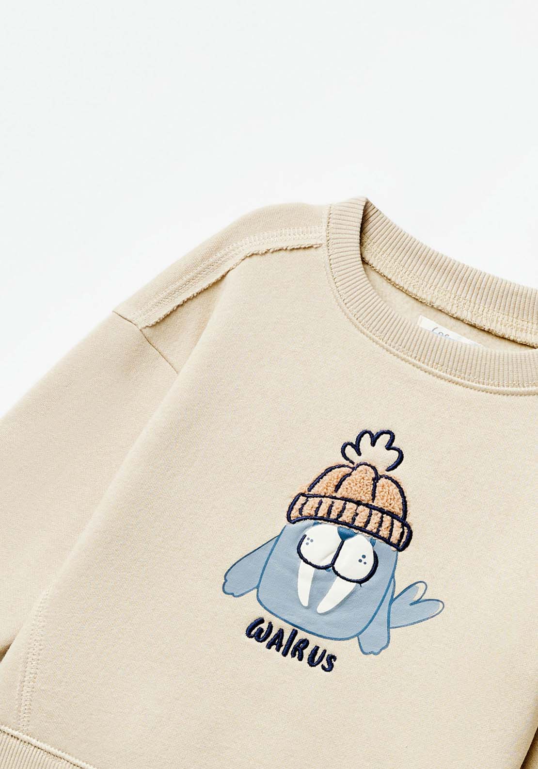 Sfera Long Sleeve Seal Jumper - Beige 6 Shaws Department Stores