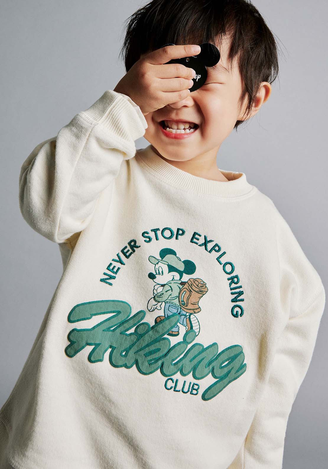 Sfera Long Sleeve Mickey Hiking Jumper - White 3 Shaws Department Stores