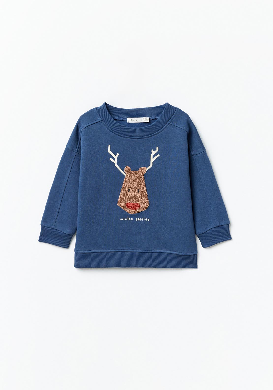 Sfera Reindeer sweatshirt - Navy 1 Shaws Department Stores