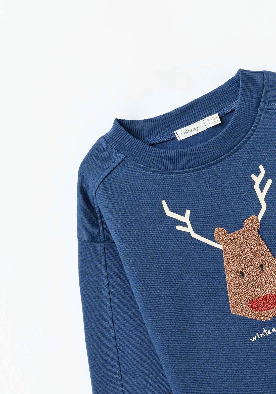 Sfera Reindeer sweatshirt - Navy 2 Shaws Department Stores