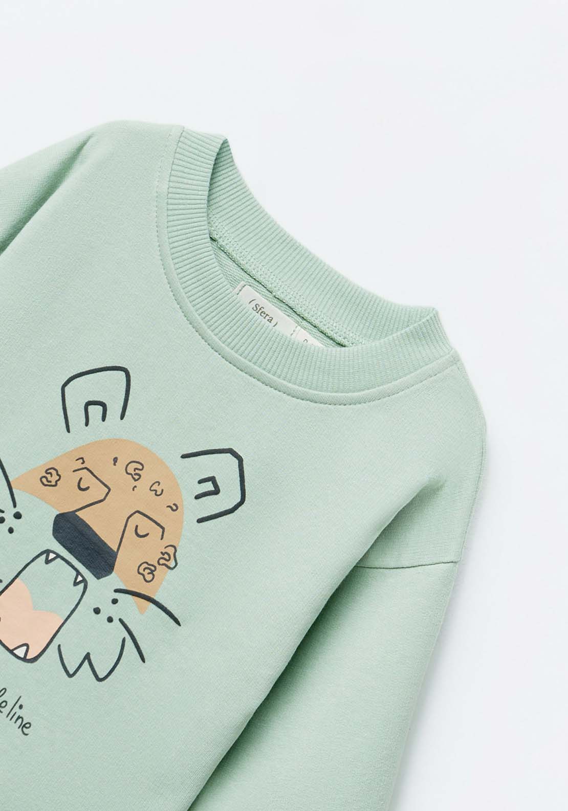 Sfera Printed tiger sweatshirt - Green Light 2 Shaws Department Stores