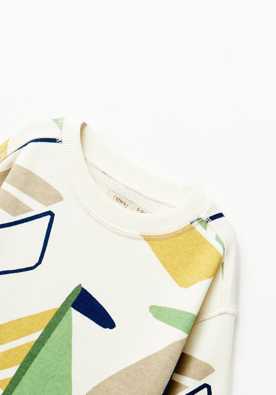 Sfera Boat-print sweatshirt - White 2 Shaws Department Stores