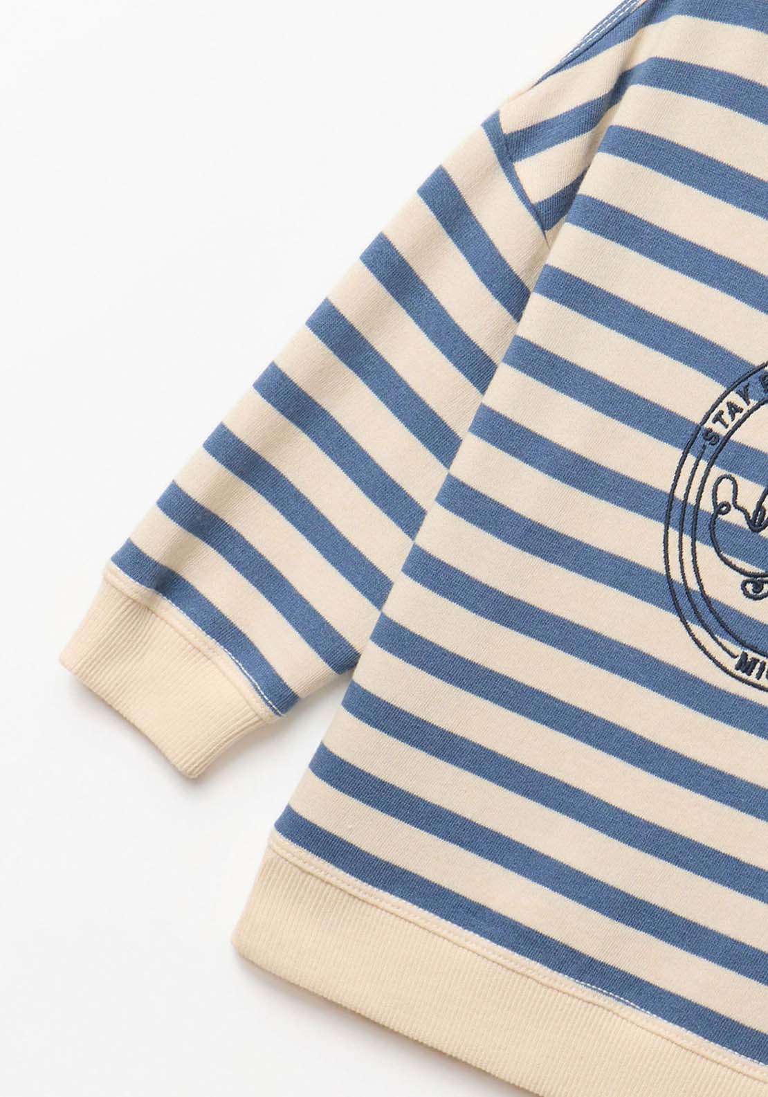 Stripes Mickey Mouse Sweatshirt - White
