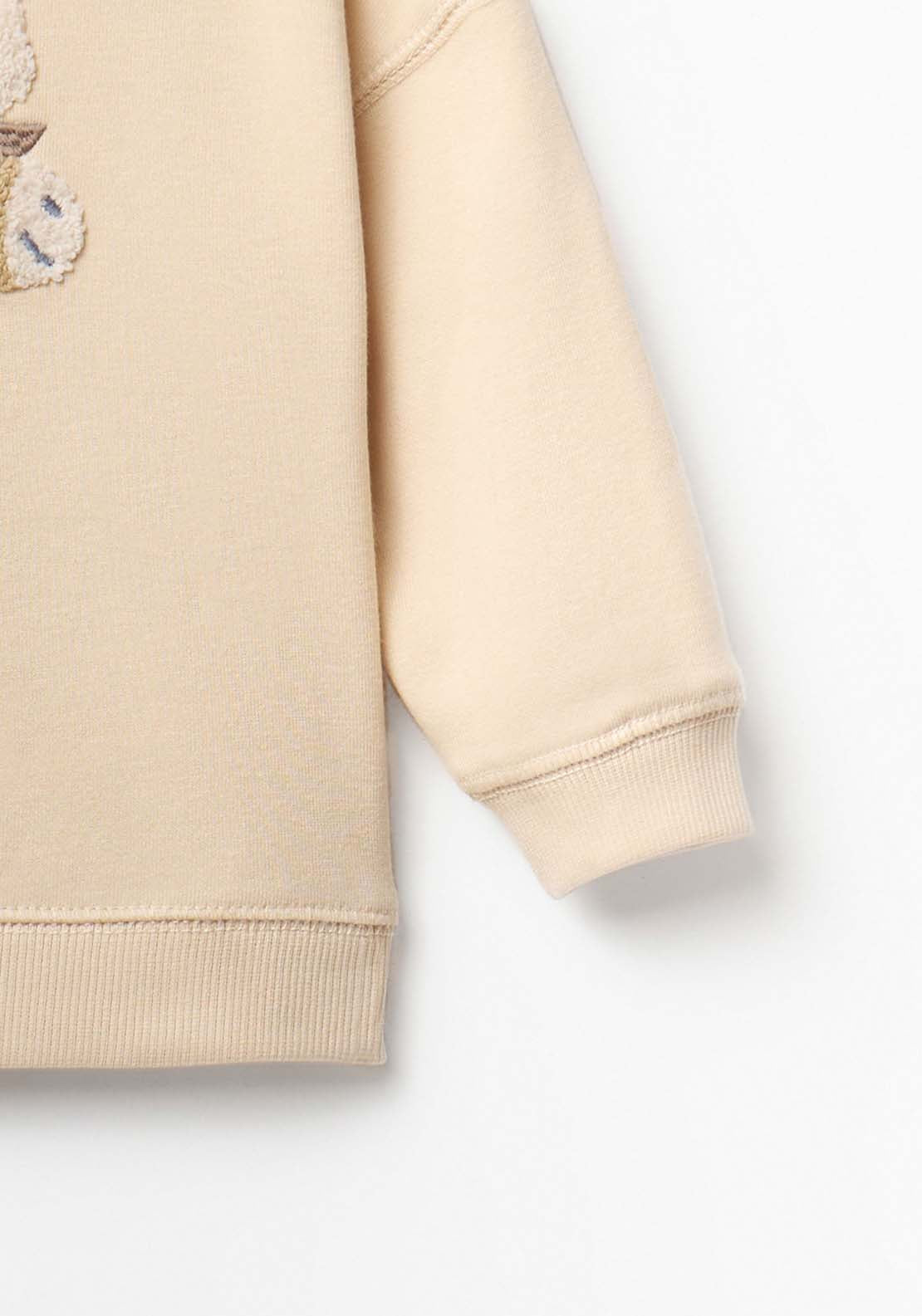 Buffalo Print Sweatshirt - Cream