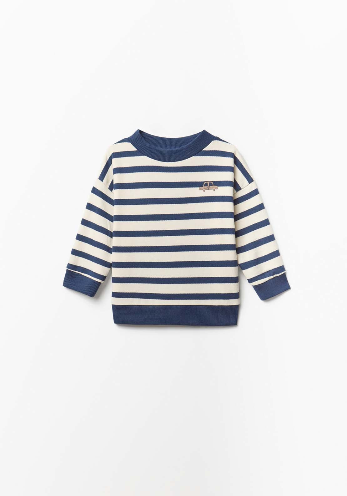 Striped Sweatshirt - Blue