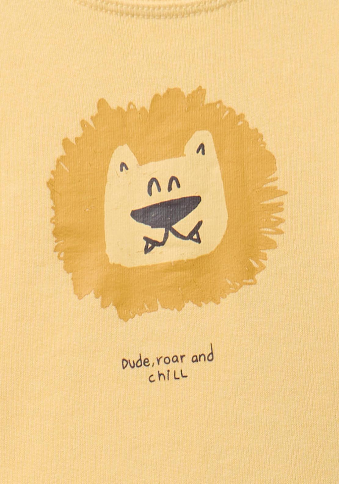 Lion Print Sweatshirt - Yellow