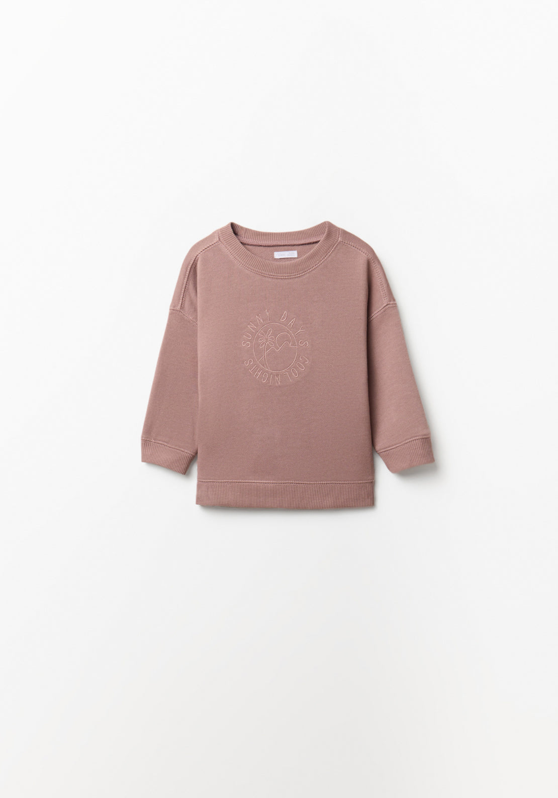 Central Embroidery Sweatshirt - Dark Purple