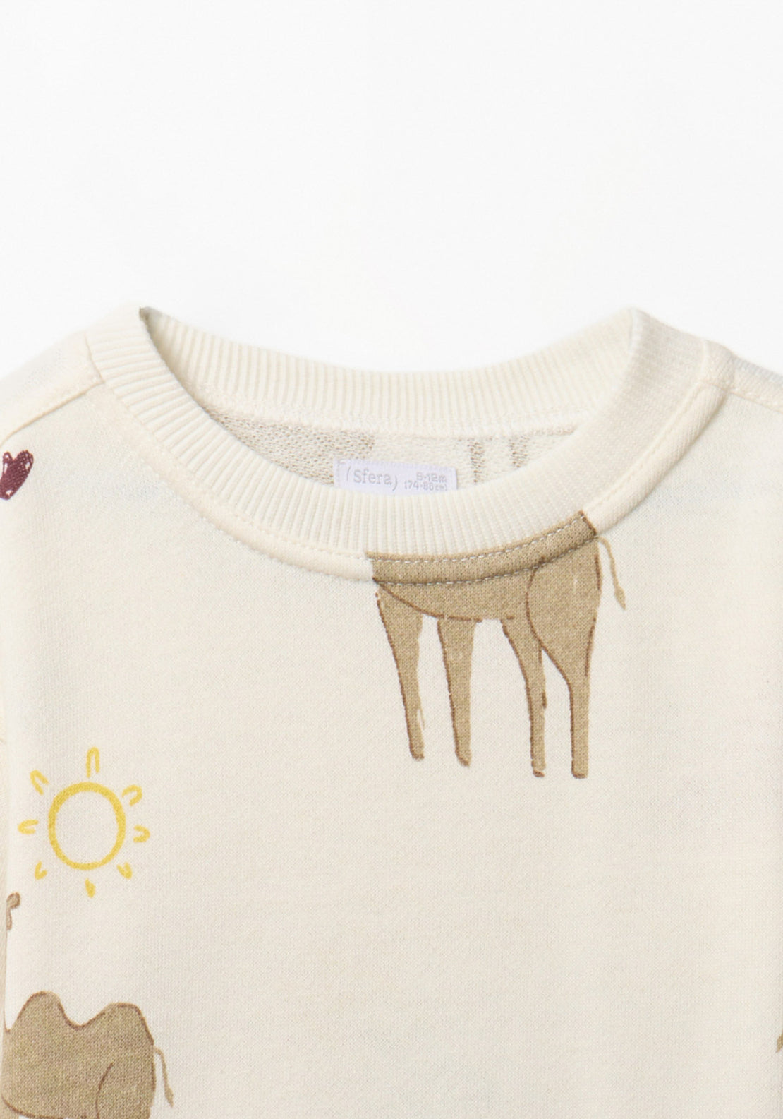 Camel Print Sweatshirt - White