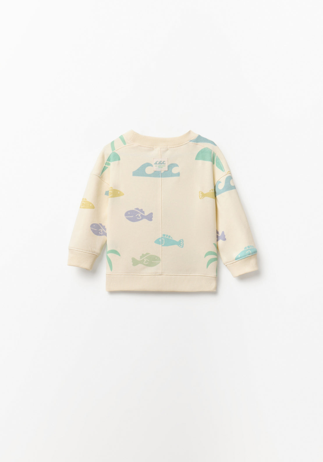 Fish Print Sweatshirt - White