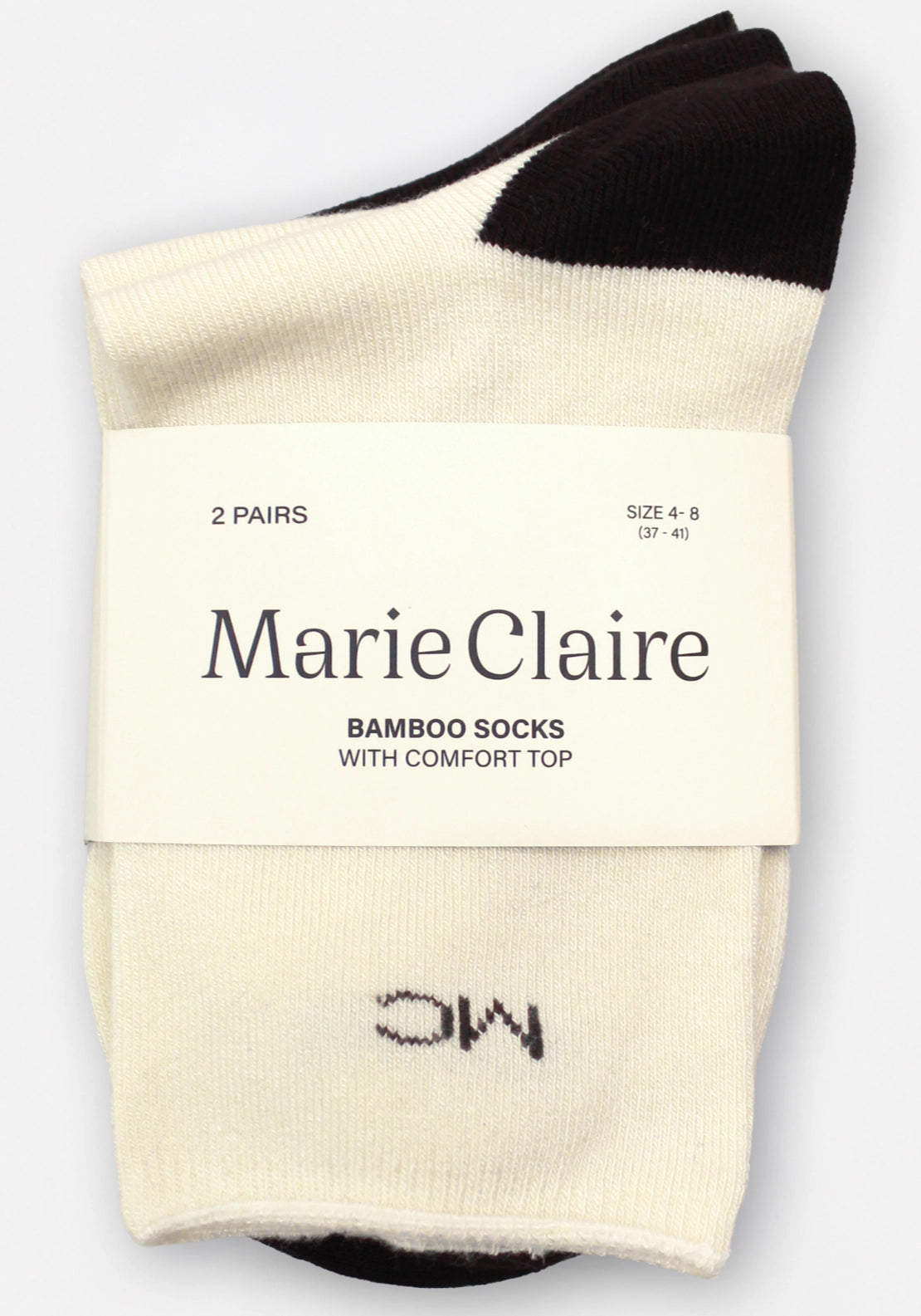 Marie Claire Bamboo Socks 2 Pair Pack - Brown Mix 1 Shaws Department Stores