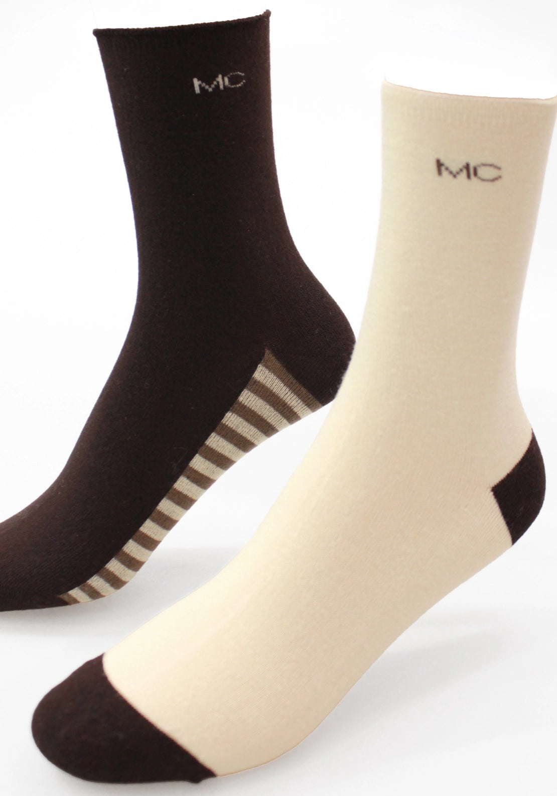 Marie Claire Bamboo Socks 2 Pair Pack - Brown Mix 2 Shaws Department Stores