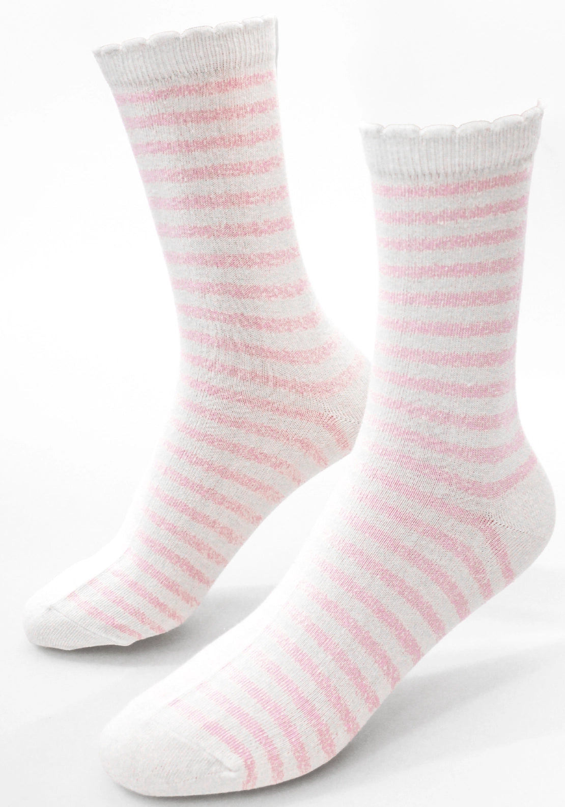 Marie Claire Design Cotton Socks 2 Pair Pack - Pink White Mix 4 Shaws Department Stores