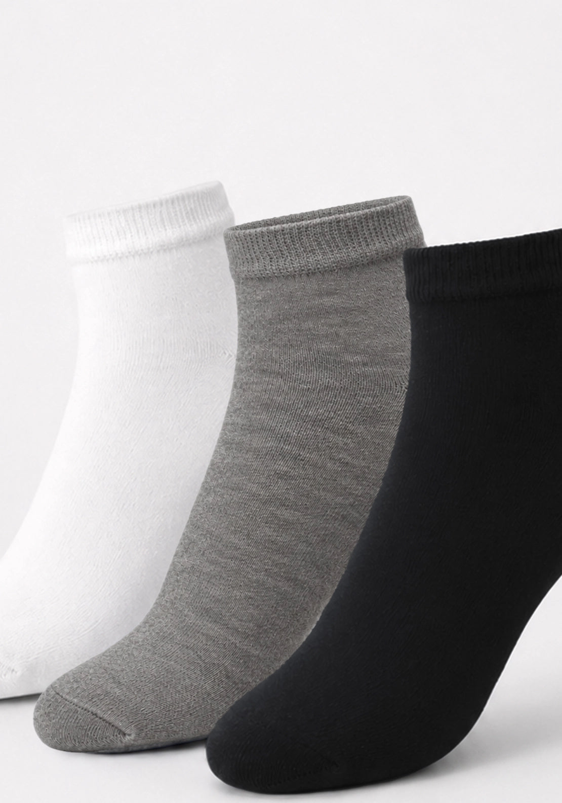 Marie Claire Cotton Ankle High Socks 3 Pair Pack - Black 2 Shaws Department Stores