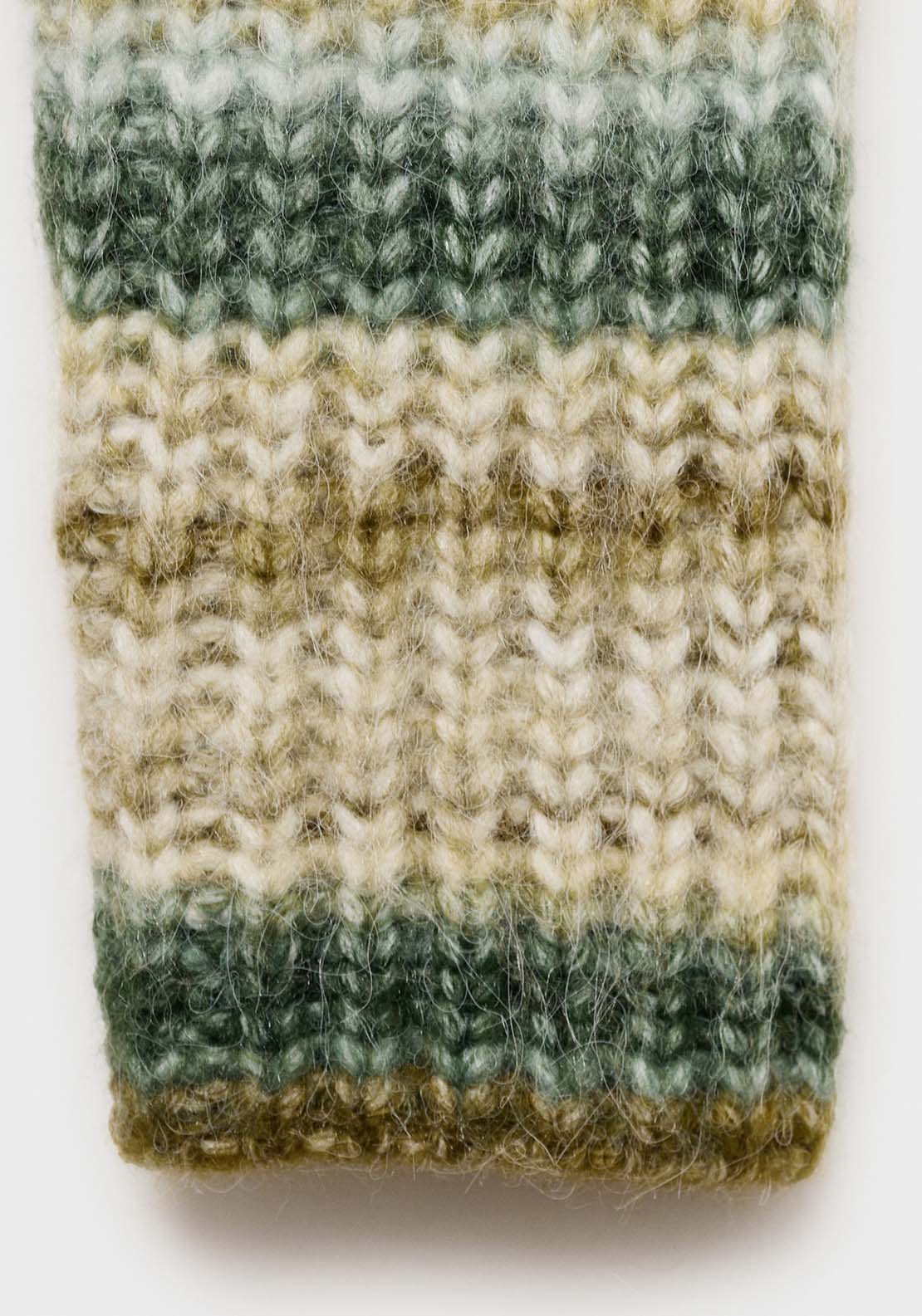 Mango Round-neck striped sweater - Dark Green 6 Shaws Department Stores