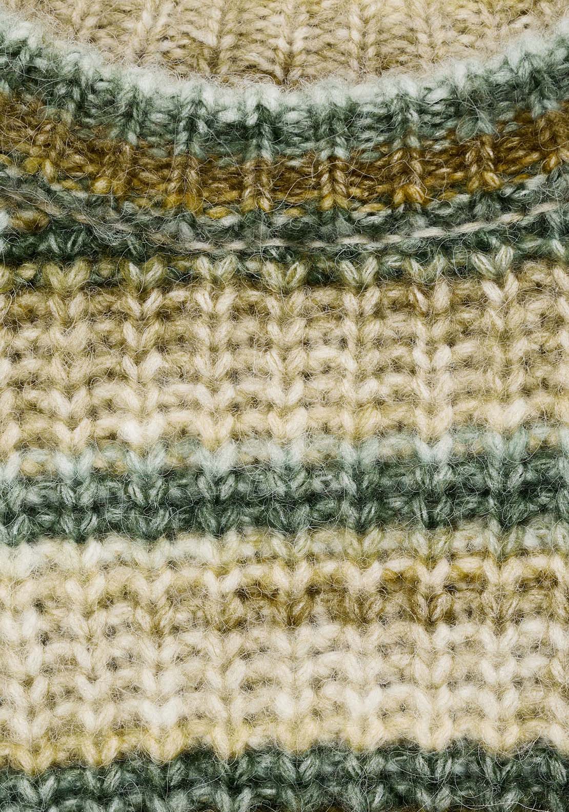 Mango Round-neck striped sweater - Dark Green 5 Shaws Department Stores