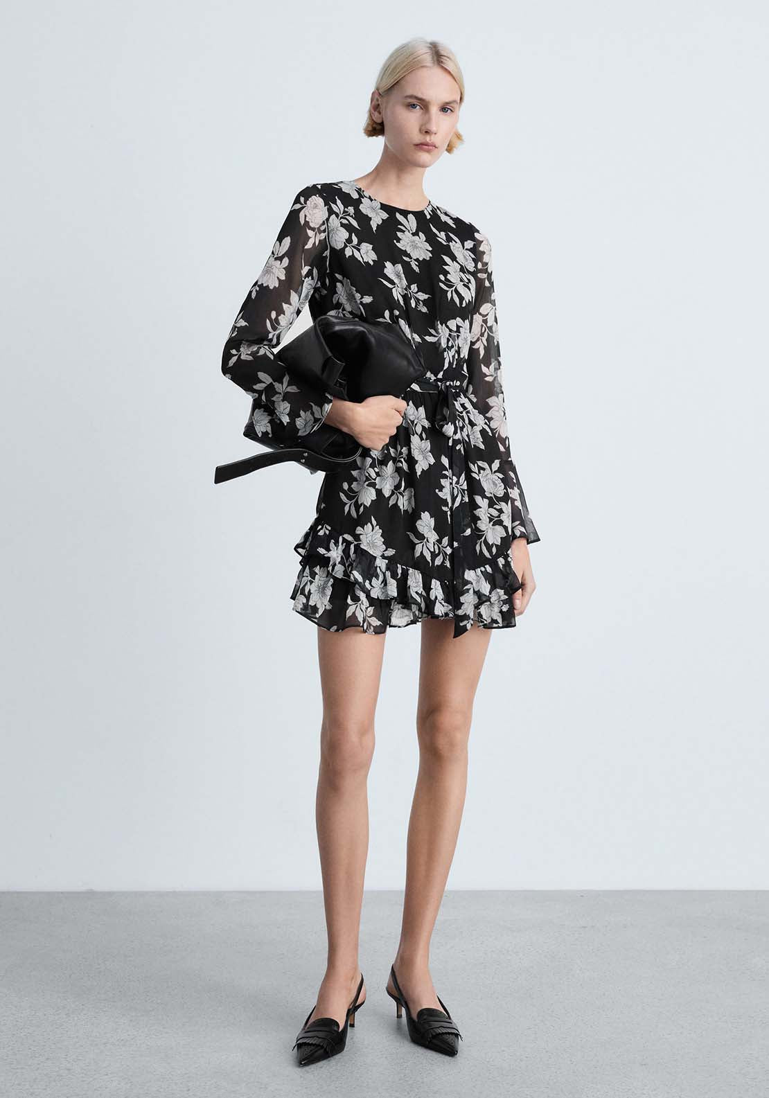 Mango Dress Swan - Black 4 Shaws Department Stores