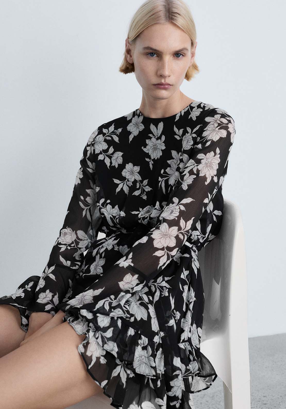 Mango Dress Swan - Black 2 Shaws Department Stores