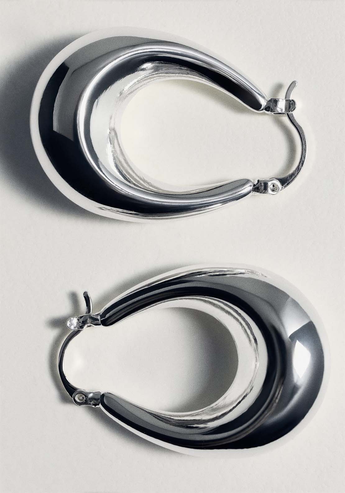 Mango Earrings Fedora - Silver 3 Shaws Department Stores