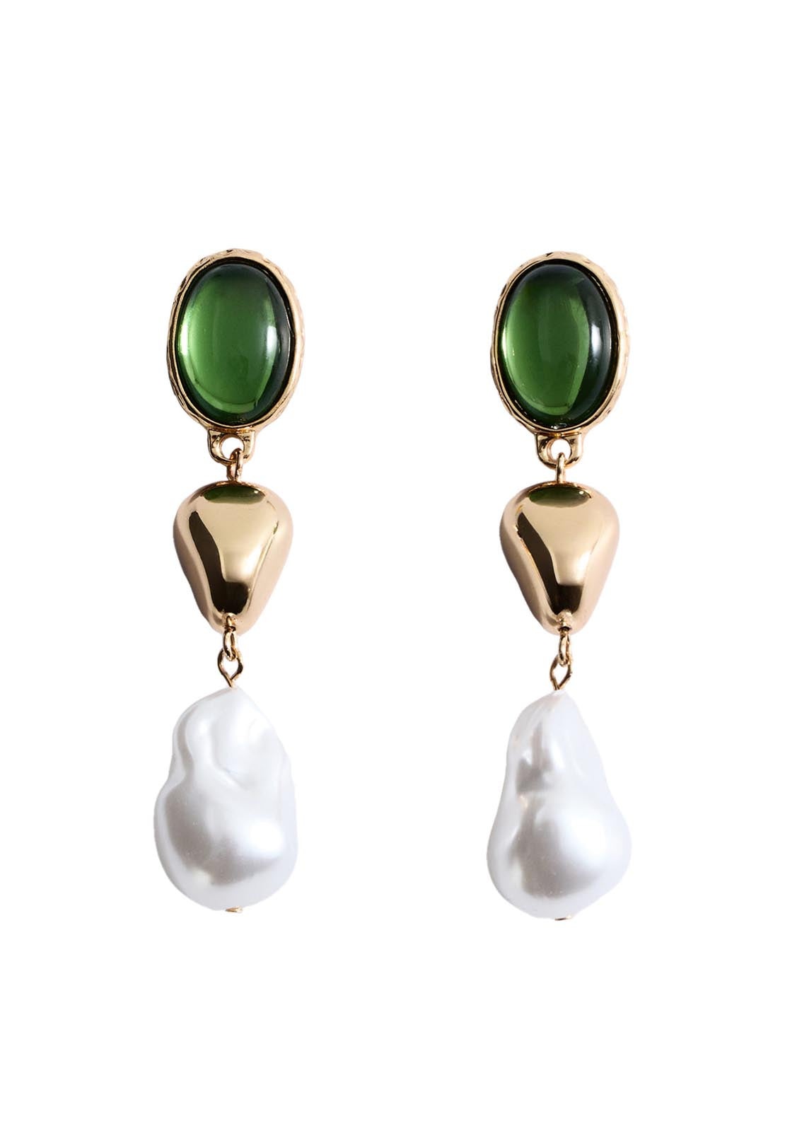 Mango Mixed bead earrings - Gold 3 Shaws Department Stores