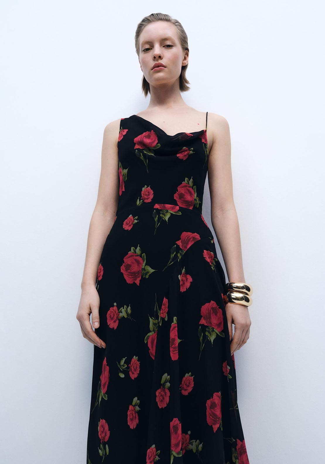 Mango Floral Dress - Black 1 Shaws Department Stores