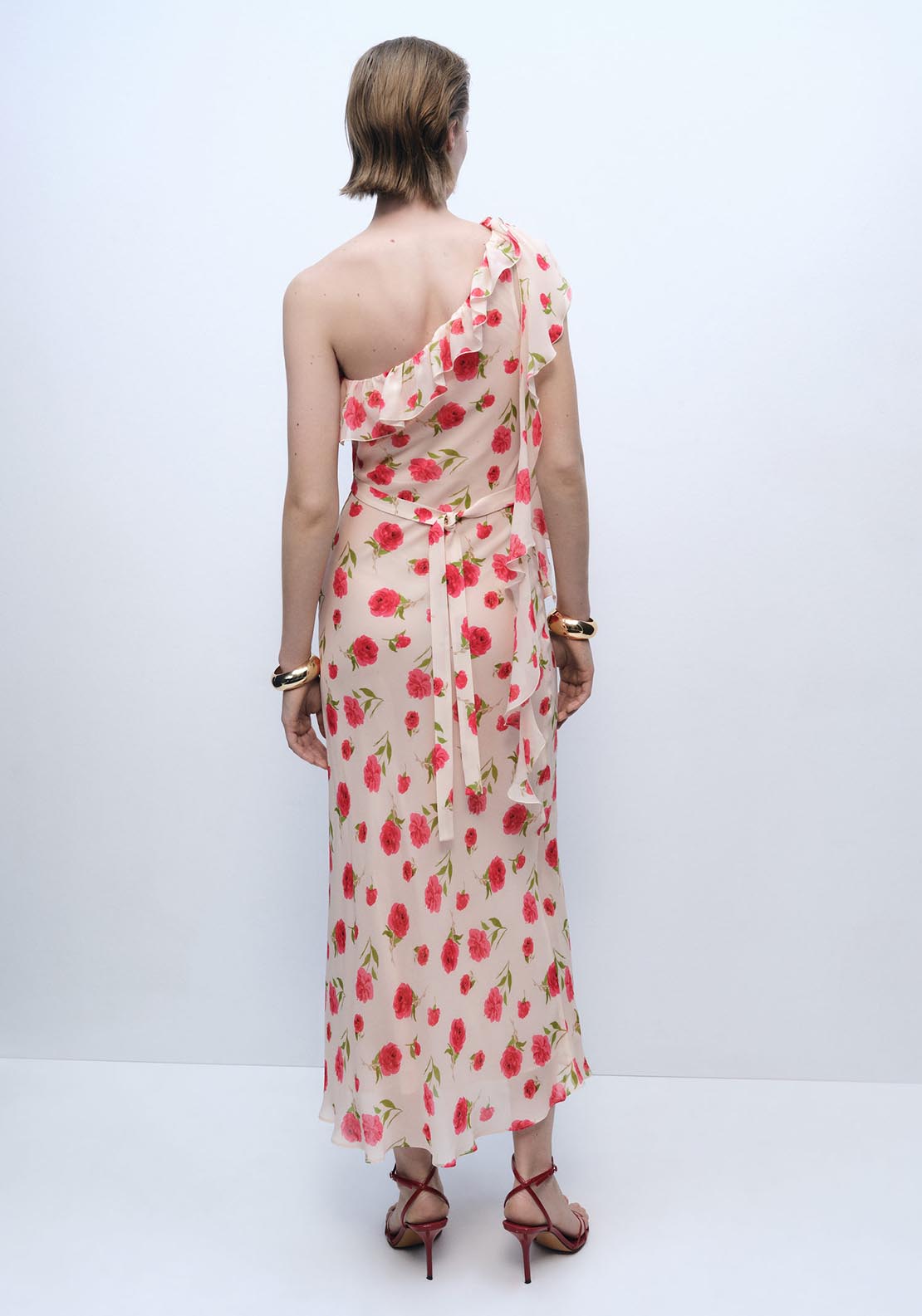 Mango Floral Dress - Light Beige 3 Shaws Department Stores