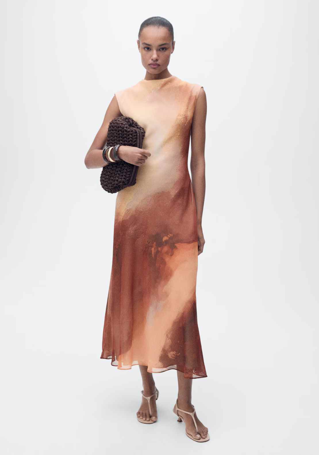 Mango Dress Noel2 - Light/pastel Orange 1 Shaws Department Stores