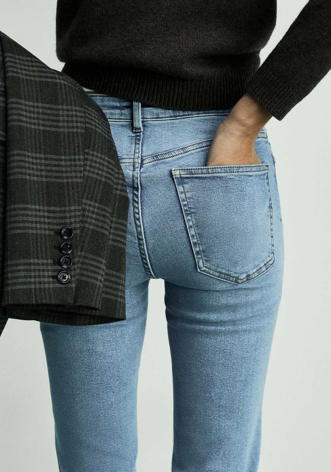 Mango Sienna flared cropped jeans - Open Blue 5 Shaws Department Stores
