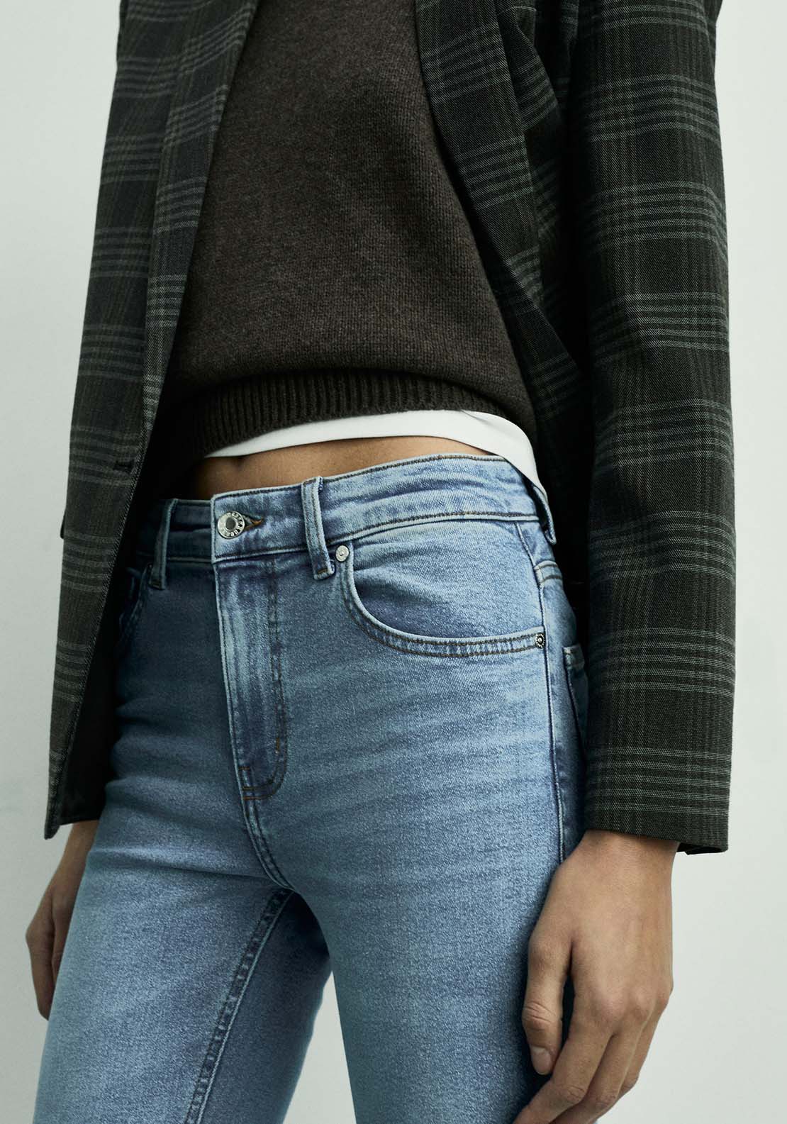 Mango Sienna flared cropped jeans - Open Blue 4 Shaws Department Stores