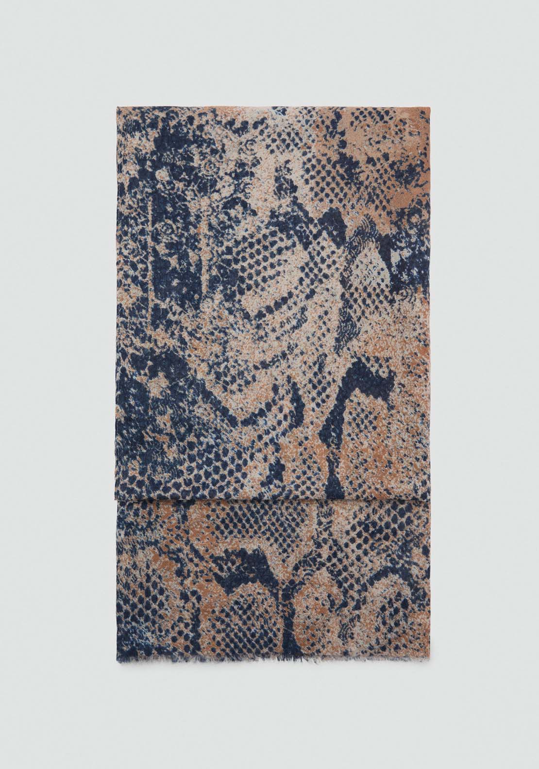 Mango Foulard Snake - Medium Blue 1 Shaws Department Stores