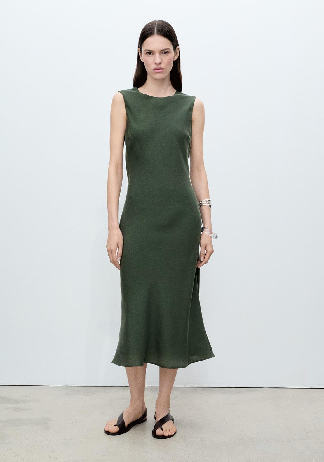 Mango Dasie Print Dress - Green 2 Shaws Department Stores