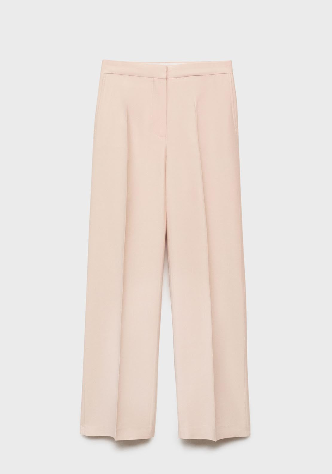 Mango Straight suit trousers - Light/pastel Pink 7 Shaws Department Stores