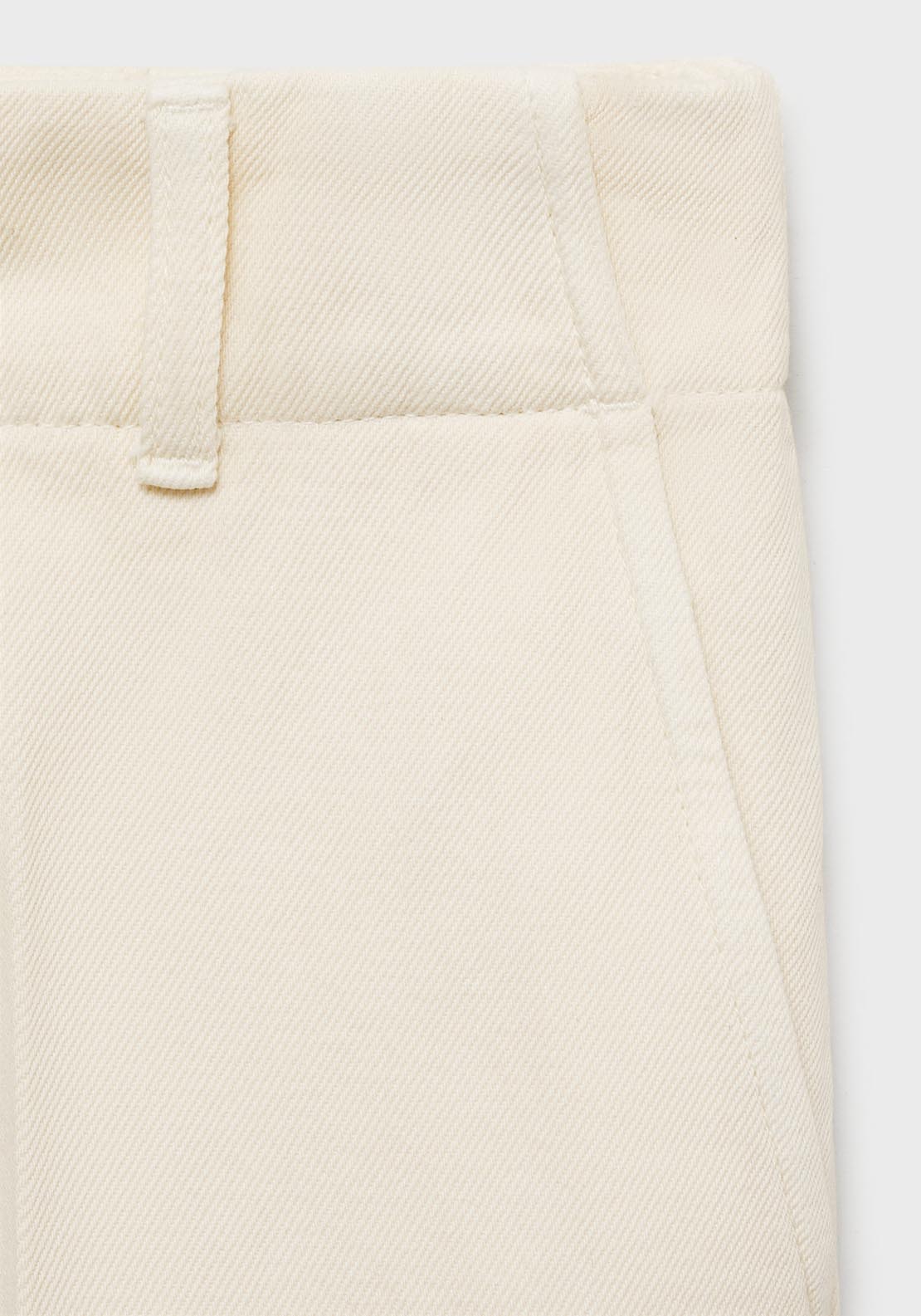 Mango High-waisted wide-leg cotton pants - Light Beige 9 Shaws Department Stores